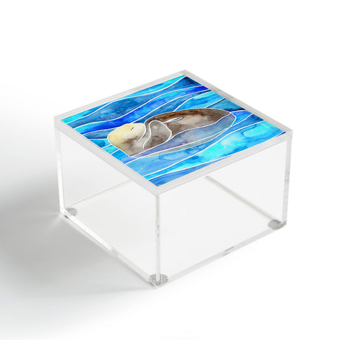 Jessica Larson Sea Otter Curled Acrylic Box
