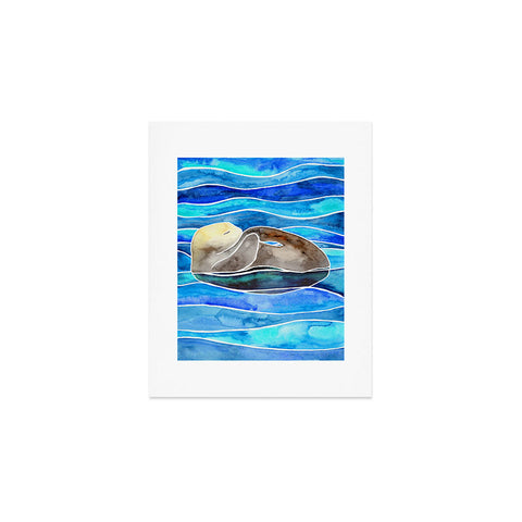 Jessica Larson Sea Otter Curled Art Print
