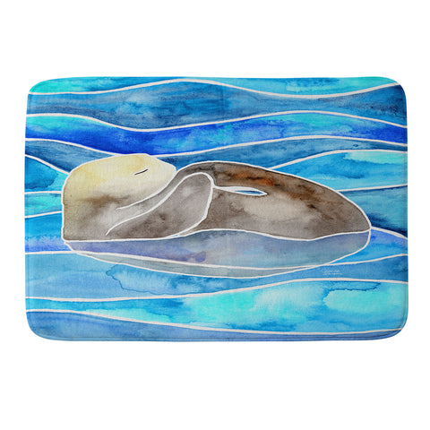 Jessica Larson Sea Otter Curled Memory Foam Bath Mat