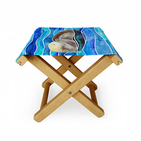 Jessica Larson Sea Otter Curled Folding Stool