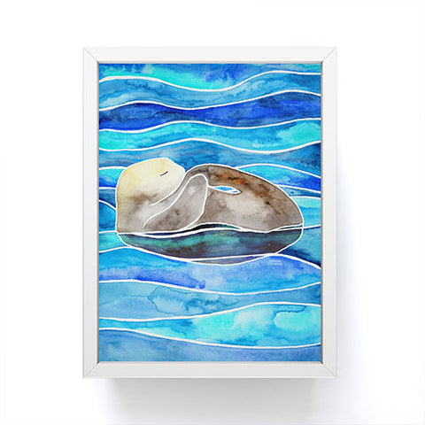 Jessica Larson Sea Otter Curled Framed Mini Art Print