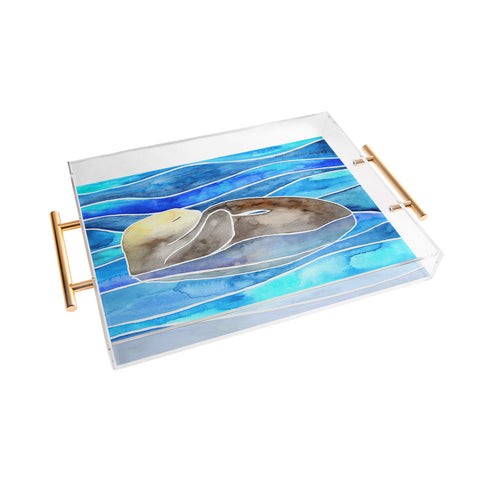 Jessica Larson Sea Otter Curled Acrylic Tray