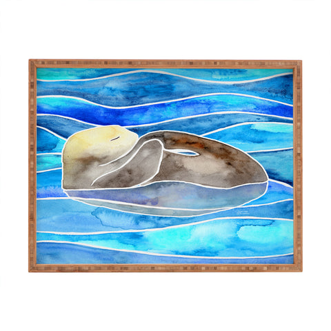 Jessica Larson Sea Otter Curled Rectangular Tray