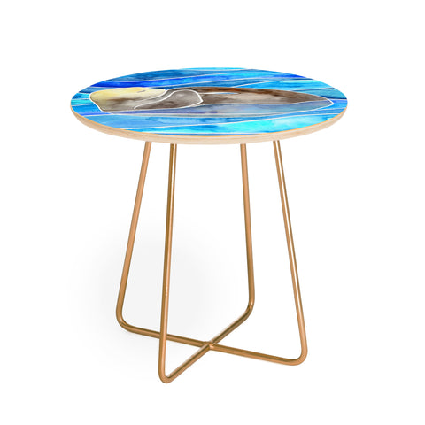 Jessica Larson Sea Otter Curled Round Side Table