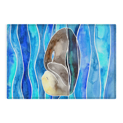 Jessica Larson Sea Otter Curled Outdoor Rug