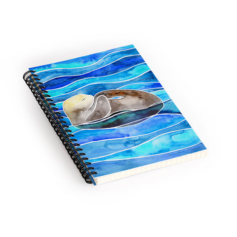 Jessica Larson Sea Otter Curled Spiral Notebook