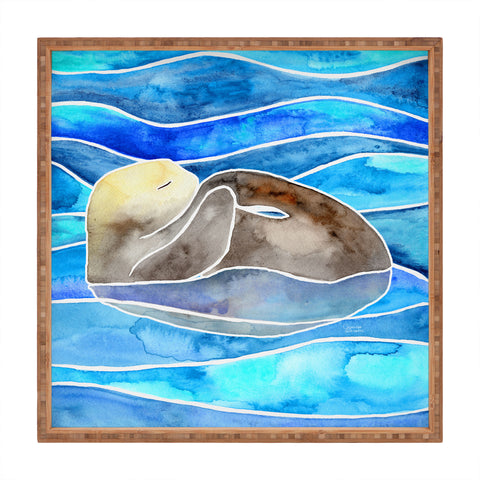 Jessica Larson Sea Otter Curled Square Tray