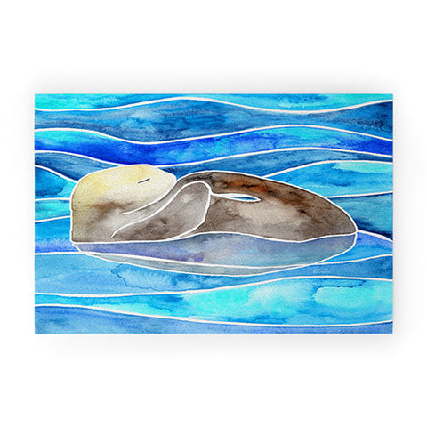 Jessica Larson Sea Otter Curled Welcome Mat