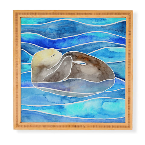 Jessica Larson Sea Otter Curled Framed Wall Art