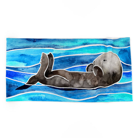 Jessica Larson Sea Otter Beach Towel