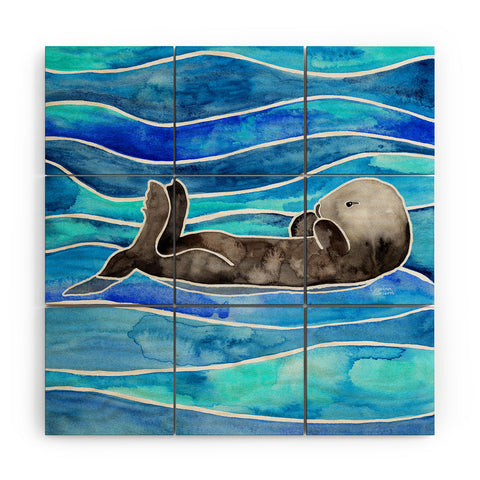Jessica Larson Sea Otter Wood Wall Mural