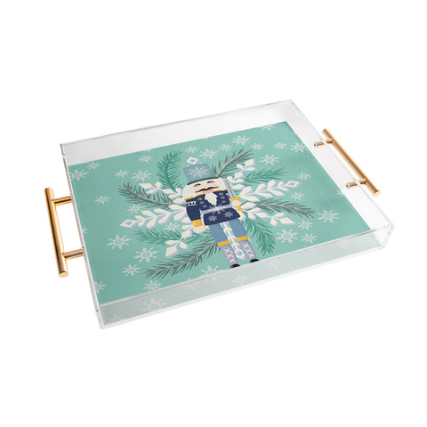 Jessica Larson Snowflake Nutracker Acrylic Tray