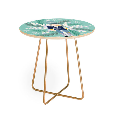 Jessica Larson Snowflake Nutracker Round Side Table