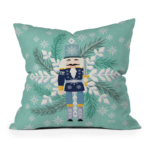 Jessica Larson Snowflake Nutracker Throw Pillow
