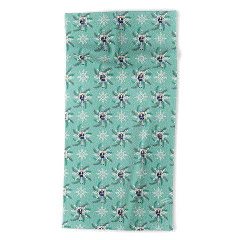 Jessica Larson Snowflake Nutracker Beach Towel