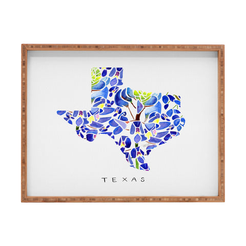 Jessica Larson Texas State Bluebonnets Rectangular Tray