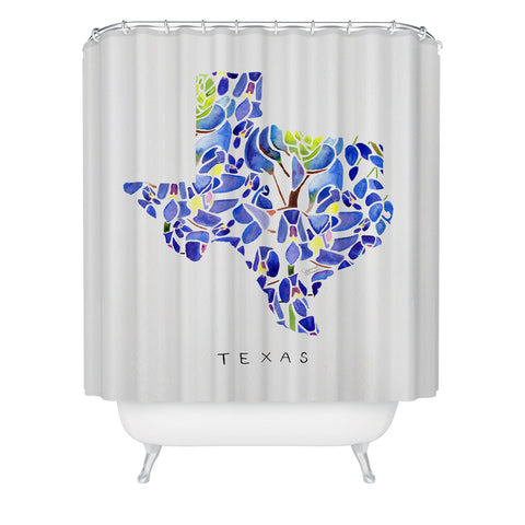 Jessica Larson Texas State Bluebonnets Shower Curtain