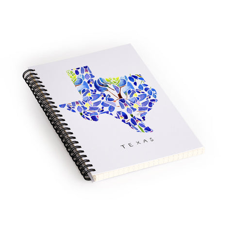 Jessica Larson Texas State Bluebonnets Spiral Notebook