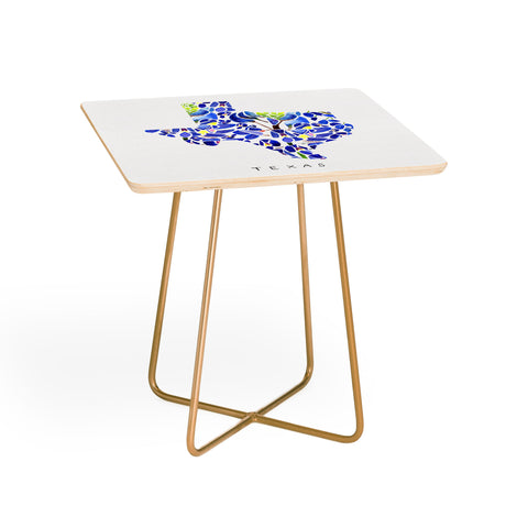 Jessica Larson Texas State Bluebonnets Side Table
