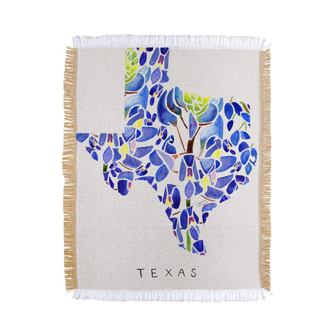Jessica Larson Texas State Bluebonnets Throw Blanket