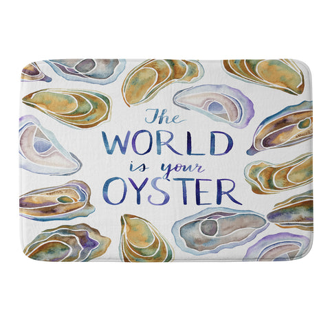 Jessica Larson The World is Your Oyster Memory Foam Bath Mat