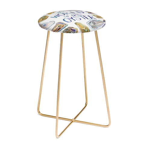 Jessica Larson The World is Your Oyster Counter Stool