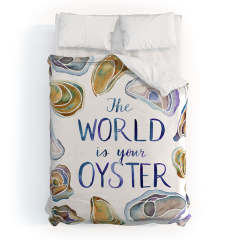 Jessica Larson The World is Your Oyster Duvet Cover