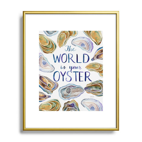 Jessica Larson The World is Your Oyster Metal Framed Art Print