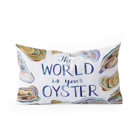 Jessica Larson The World is Your Oyster Oblong Throw Pillow
