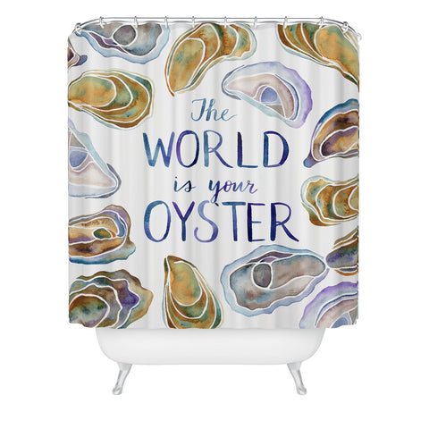 Jessica Larson The World is Your Oyster Shower Curtain