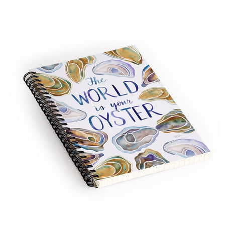 Jessica Larson The World is Your Oyster Spiral Notebook