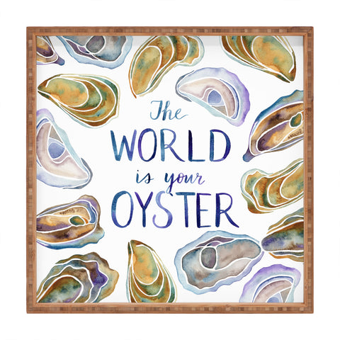 Jessica Larson The World is Your Oyster Square Tray