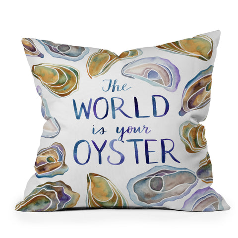 Jessica Larson The World is Your Oyster Throw Pillow
