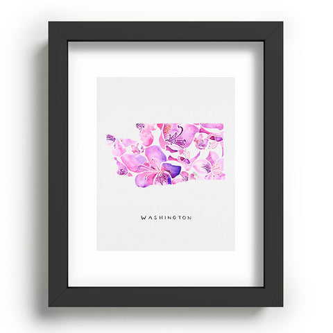 Jessica Larson Washington State Rhododendron Recessed Framing Rectangle