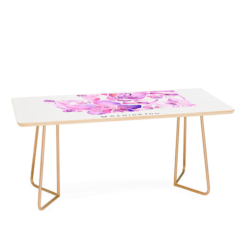 Jessica Larson Washington State Rhododendron Coffee Table