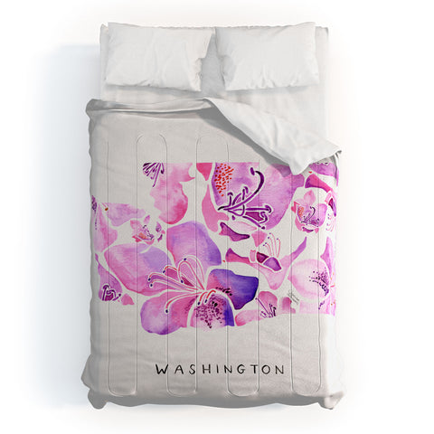 Jessica Larson Washington State Rhododendron Comforter