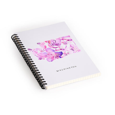 Jessica Larson Washington State Rhododendron Spiral Notebook