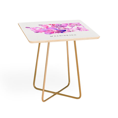 Jessica Larson Washington State Rhododendron Side Table