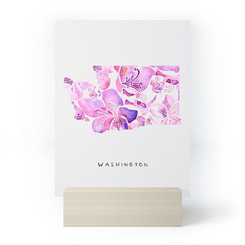 Jessica Larson Washington State Rhododendron Mini Art Print