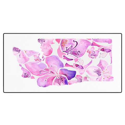 Jessica Larson Washington State Rhododendron Desk Mat