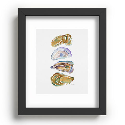 Jessica Larson Watercolor Oysters Recessed Framing Rectangle