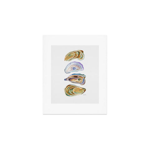 Jessica Larson Watercolor Oysters Art Print