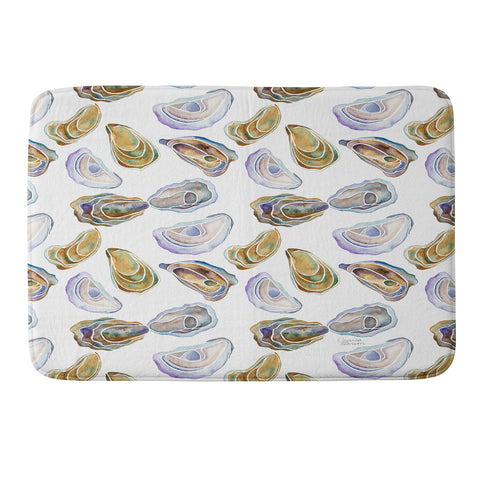 Jessica Larson Watercolor Oysters Memory Foam Bath Mat