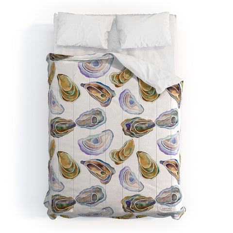 Jessica Larson Watercolor Oysters Comforter