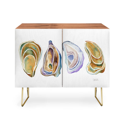Jessica Larson Watercolor Oysters Credenza
