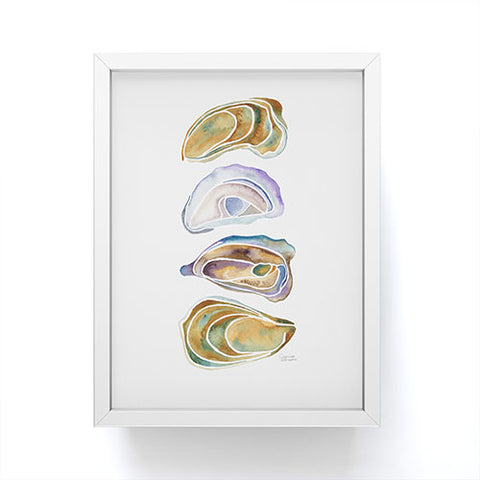 Jessica Larson Watercolor Oysters Framed Mini Art Print