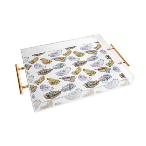 Jessica Larson Watercolor Oysters Acrylic Tray