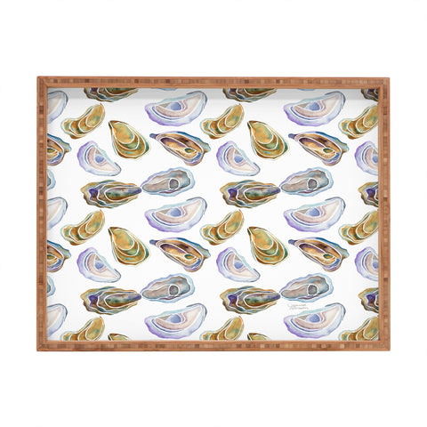 Jessica Larson Watercolor Oysters Rectangular Tray
