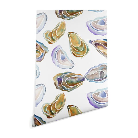 Jessica Larson Watercolor Oysters Wallpaper