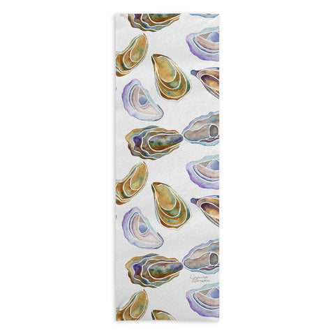 Jessica Larson Watercolor Oysters Yoga Towel